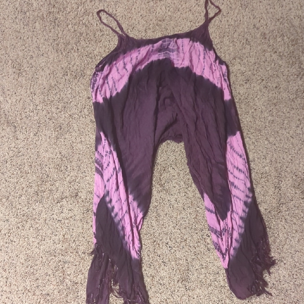 Purple and Pink Tie-Dye Women One Piece - Picture 9 of 13